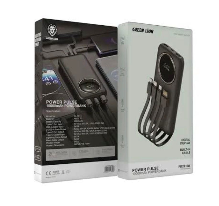 G.L Power Pulse 10000 mAh Power Bank PD 22.5W-Black