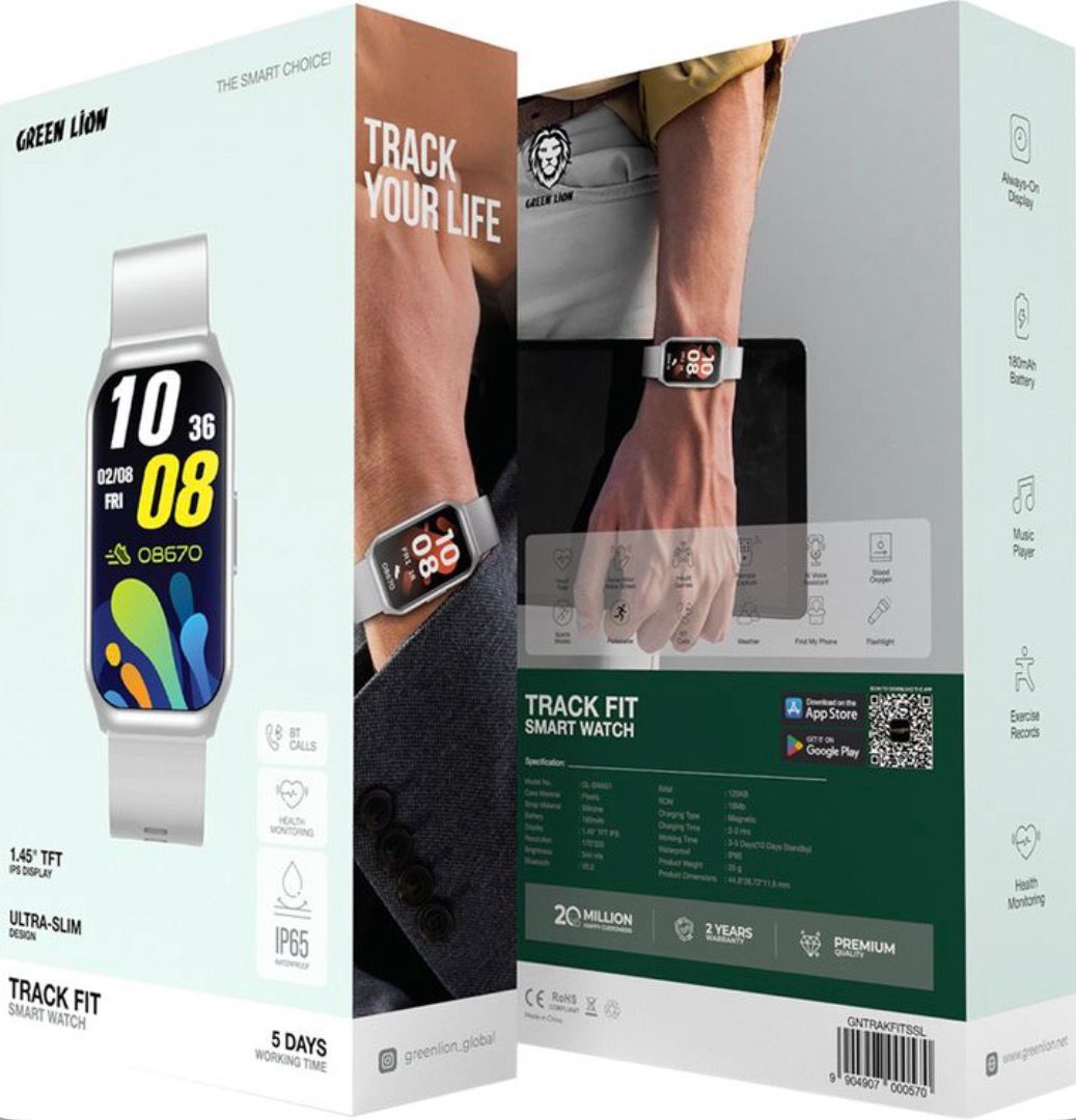 G.L Track Fit Smart Watch Silver